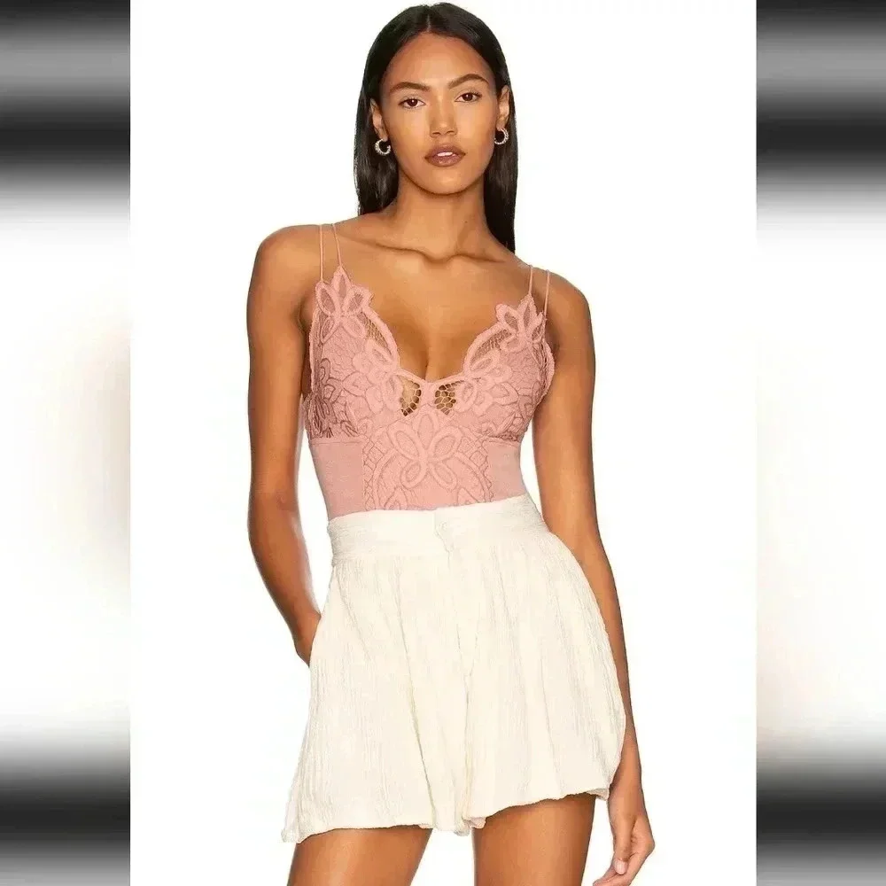 Free People Adella Bodysuit in Ballet